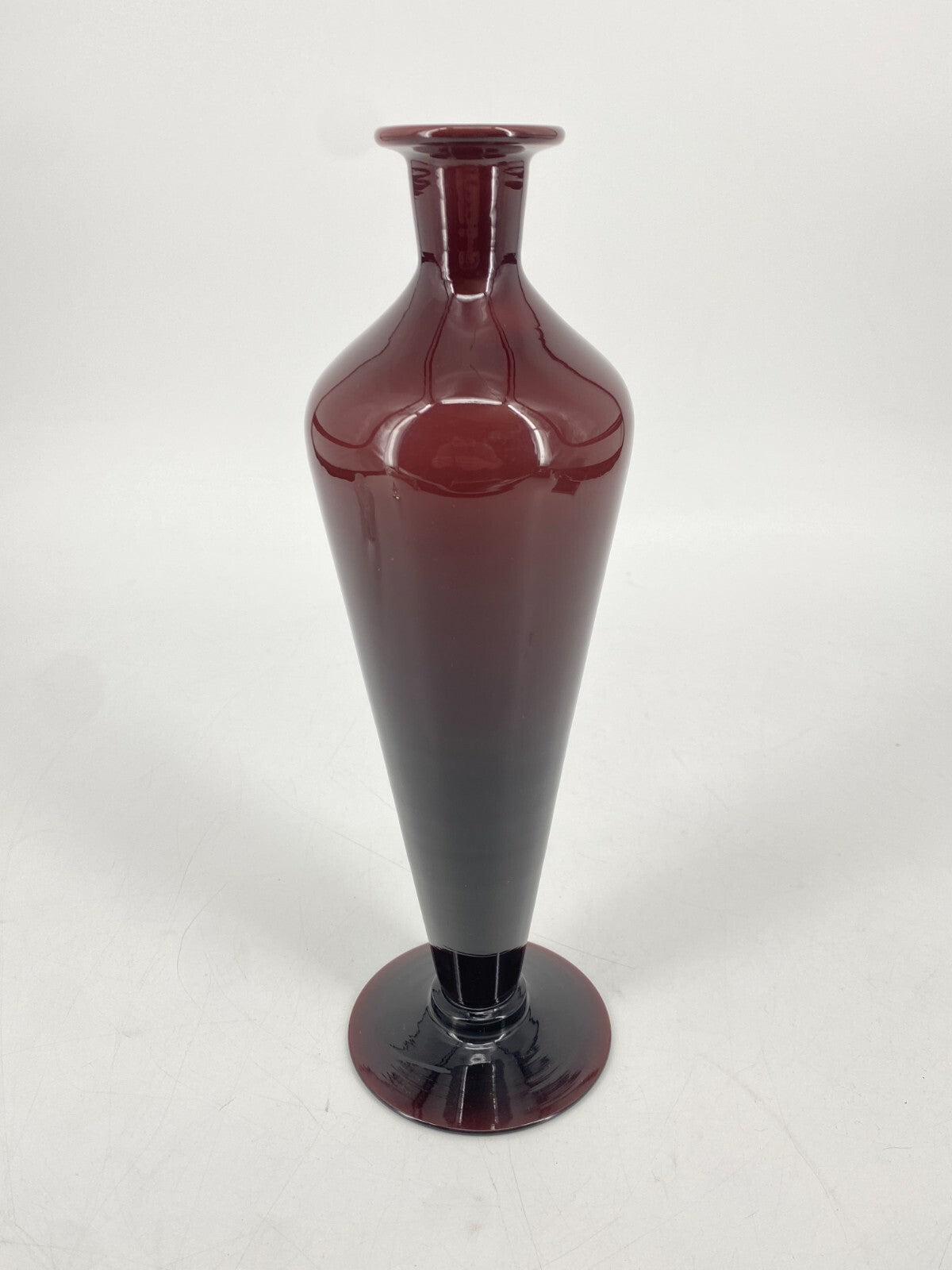 * VASE GLAS VIOLETT MAUVE AMETHYST ITALIEN VINTAGE GLASVASE BLUMENVASE ORIGINAL