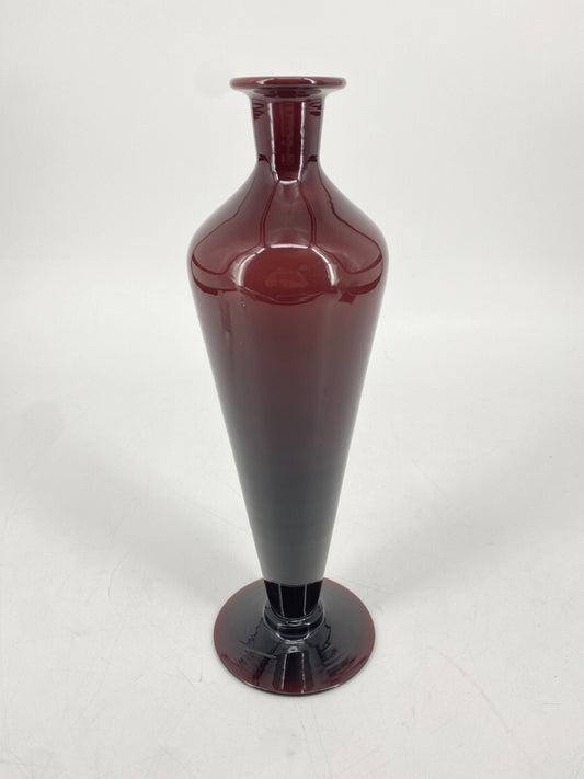 * VASE GLAS VIOLETT MAUVE AMETHYST ITALIEN VINTAGE GLASVASE BLUMENVASE ORIGINAL
