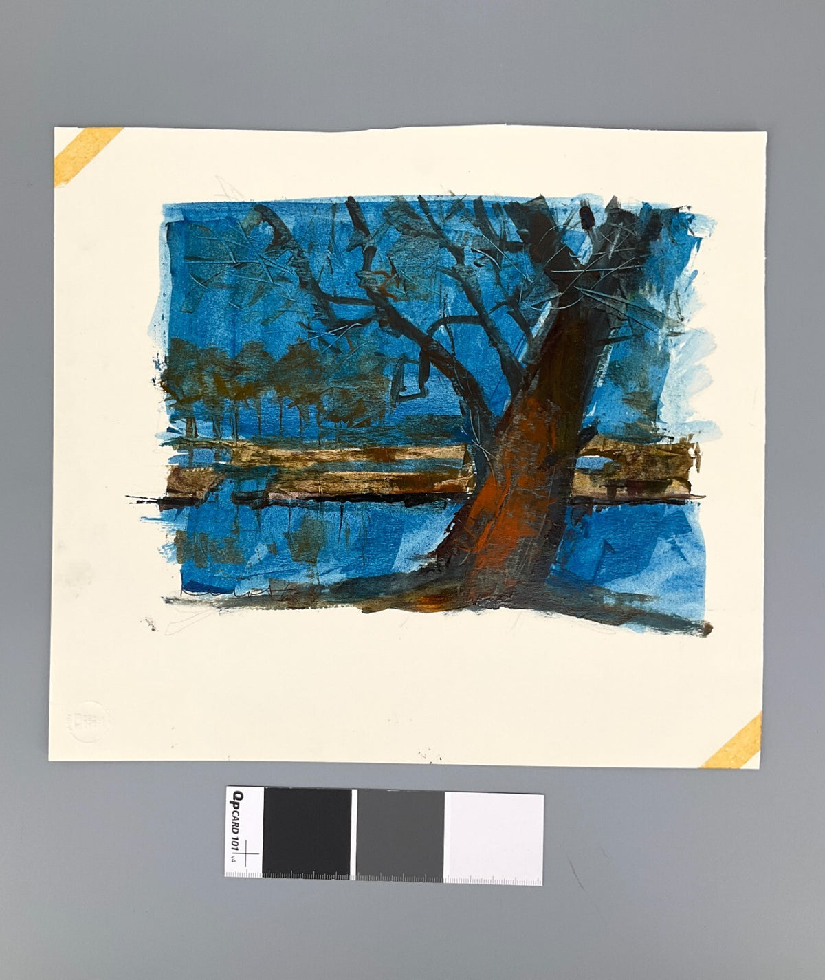 *GEMÄLDE WALTER KALOT HERBST AM MEER SIGNIERT 1965 UNIKAT ORIGINAL GOUACHE ÖL