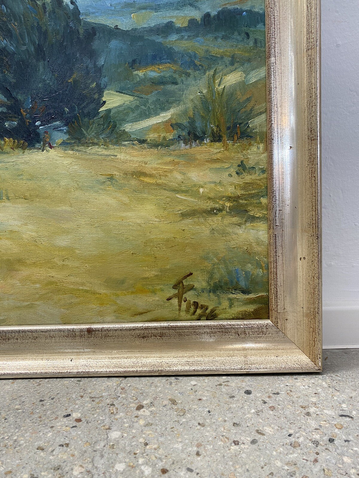 * ÖL GEMÄLDE PETER SCHMIDT SCHÖNBERG BERLINER KUNST BILD BAUM LANDSCHAFT RAHMEN