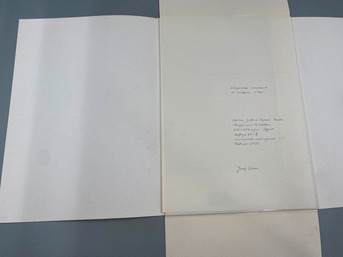 * 3x DRUCKGRAFIK MAPPEN JOSEF ERBEN WAAGERECHT OFFSET 1973 MULTIP