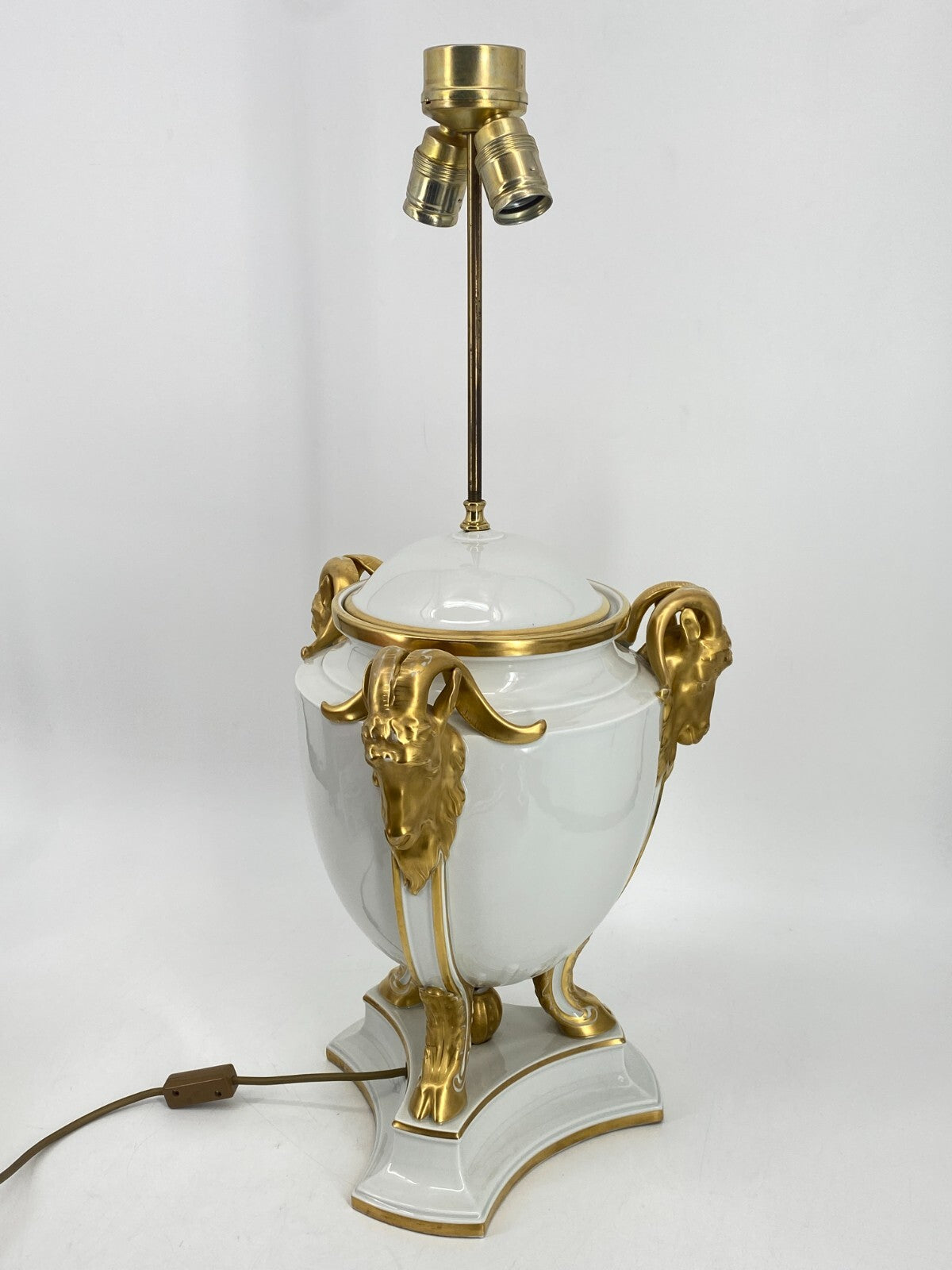 * TISCHLAMPE PORZELLAN LAMPE URNEN VASE WIDDERKOPF ROSENTHAL ANTIK