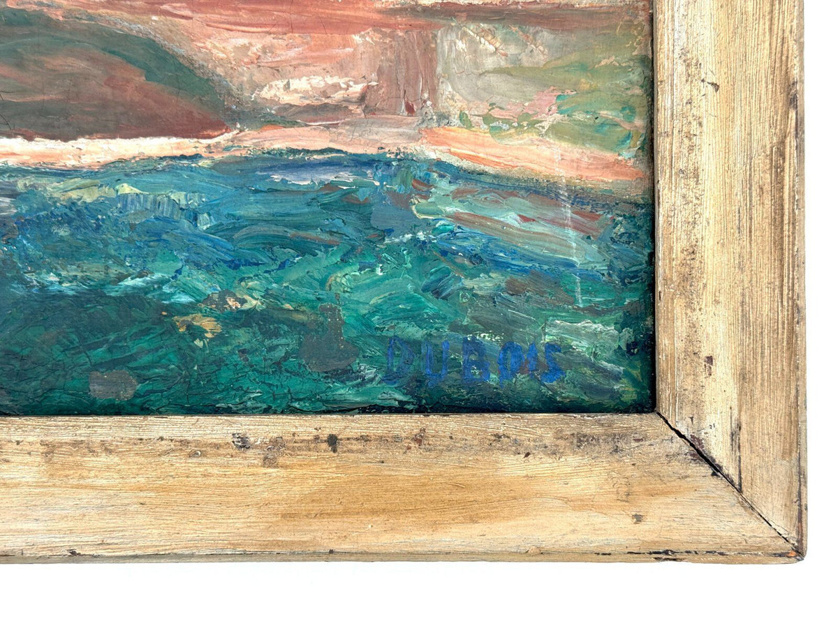 *ÖLGEMÄLDE PIERRE DUBOIS HAMBURGER HAFEN KEHRWIEDERSPITZE LEINWAN
