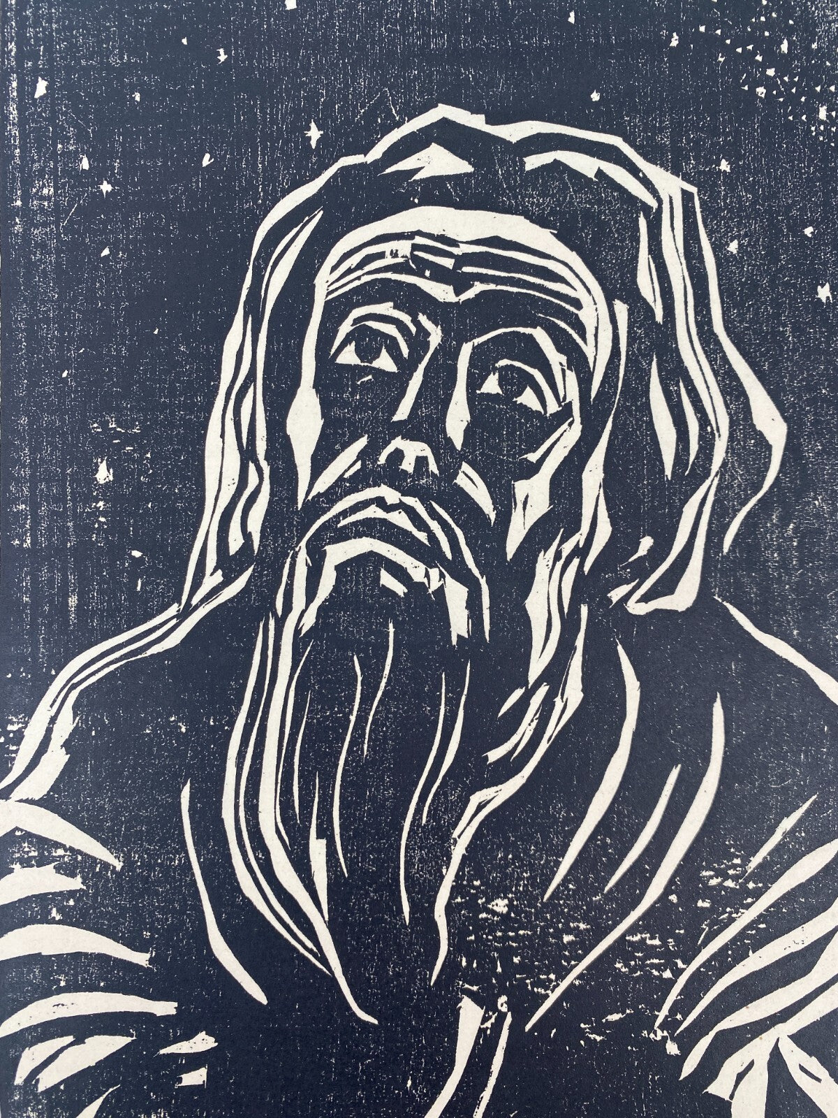 * WERNER GÖRITZ HOLZSCHNITT ABRAHAM PROPHET BIBEL SIGNIERT 1952 ORIGINAL