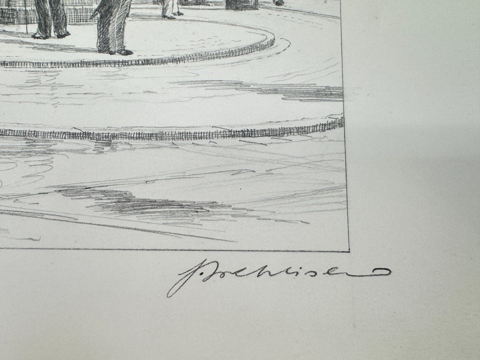 * HEINZ WEHLISCH ZEICHNUNG CAFÉ KRÖPCKE HANNOVER 1885 ANSICHT SIG