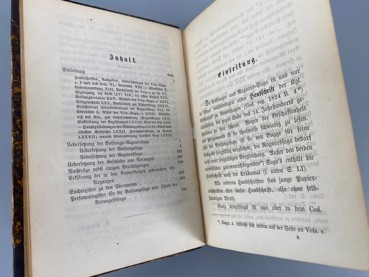 * BUCH VOLSUGA- UND RAGNARS-SAGA NEBST DER GESCHICHTE VON NORNAGEST 1880 STUTTGA