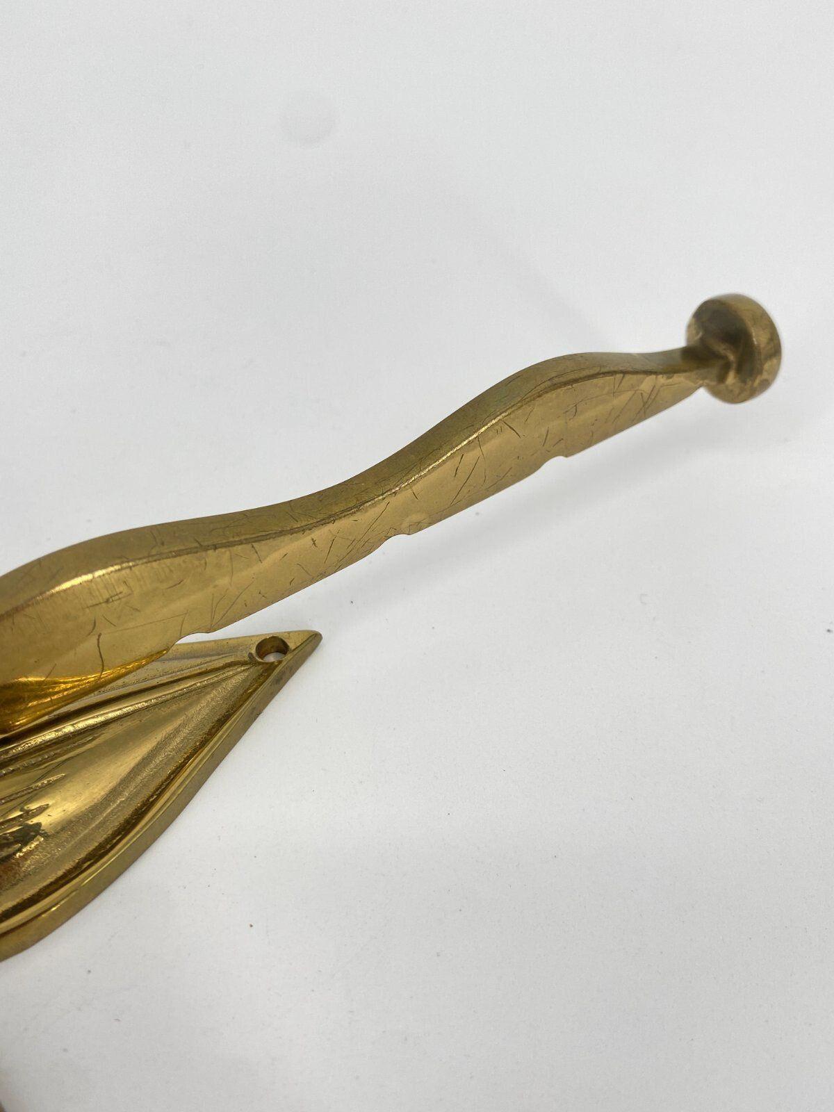 * GARDEROBENHAKEN KLAPPHAKEN MESSING LILIE GARDEROBE MASSIV HAKEN