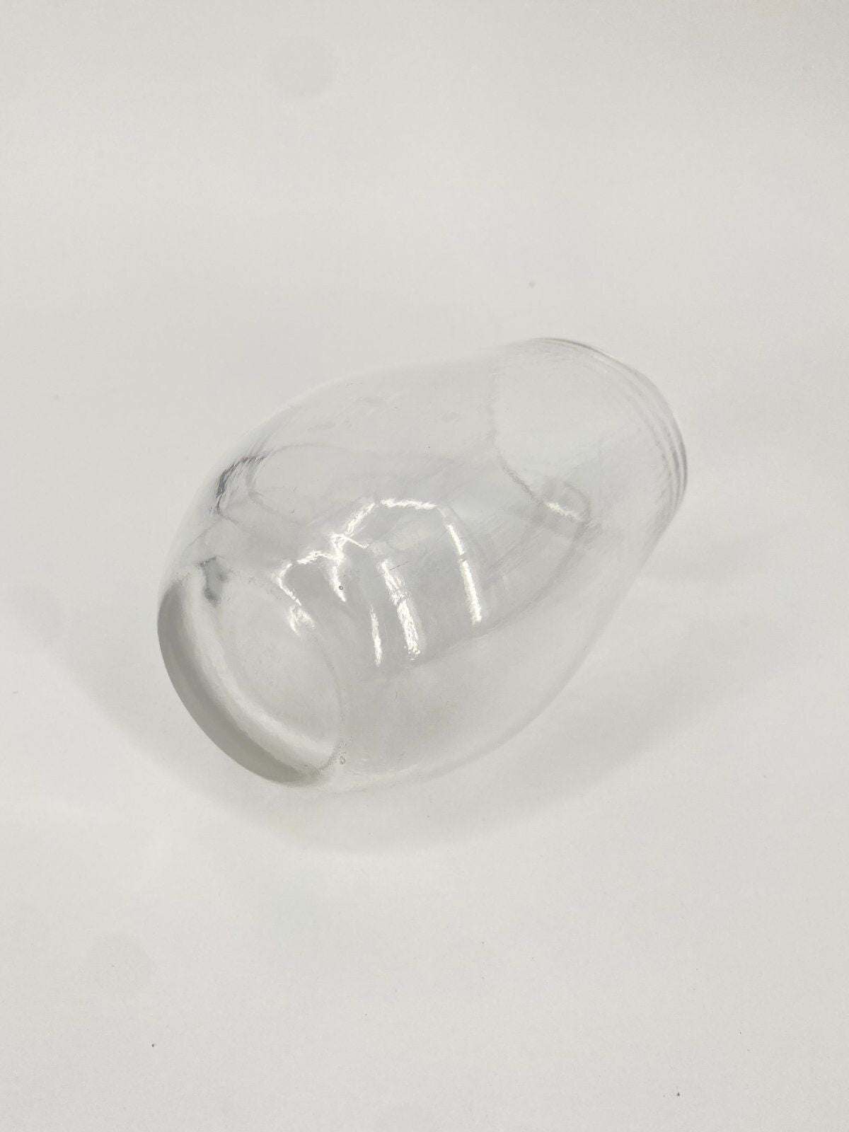 * VASE GLAS EISGLAS SCHWEDEN OVAL 60ER 70ER DESIGN MID CENTURY
