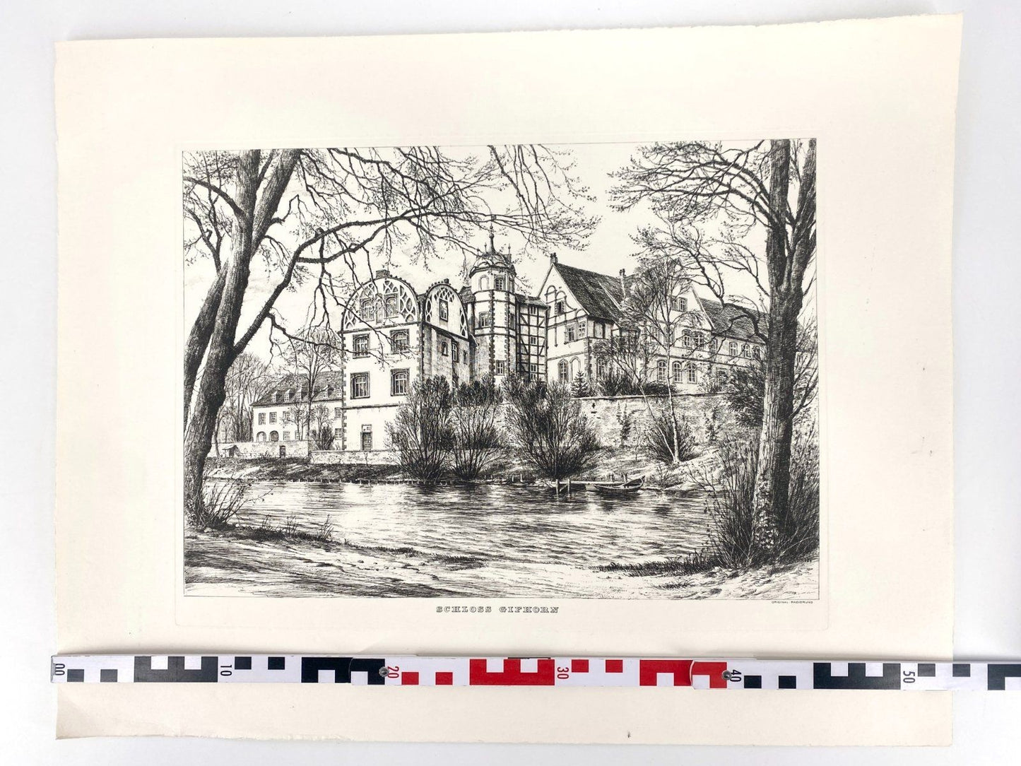 * RADIERUNG WEHLISCH ANSICHT SCHLOSS GIFHORN NIEDERSACHSEN