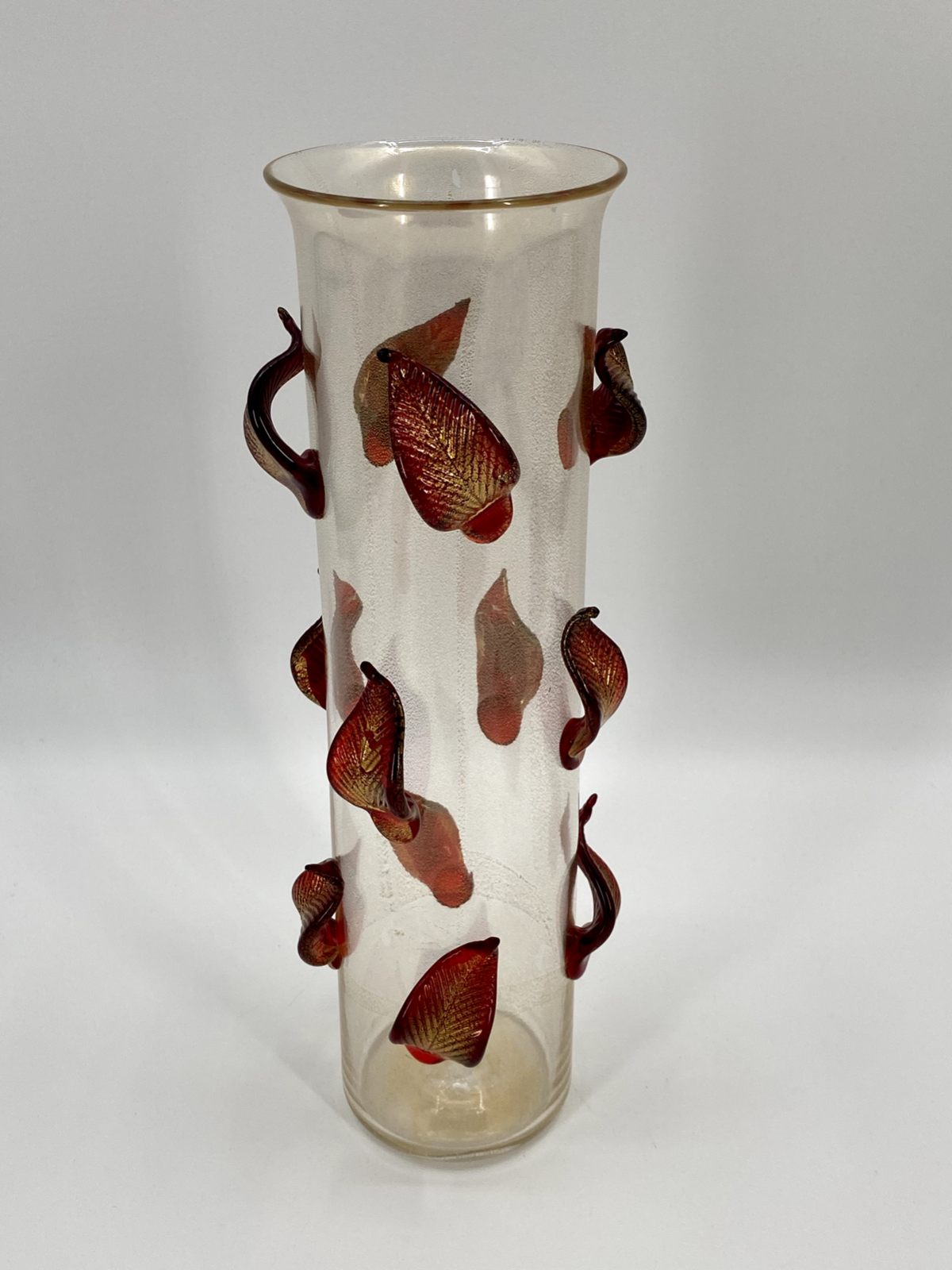 *FOGLIE LEAVES BLÄTTER VASE #15/80 CLETO MUNARI MURANOGLAS 2002 LIMITIERT