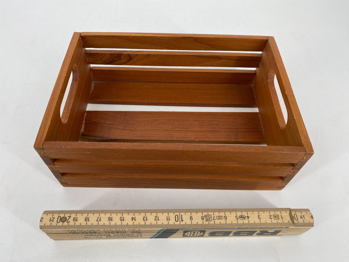 * TABLETT KISTE TEAK HOLZ BOX VINTAGE MIDCENTURY