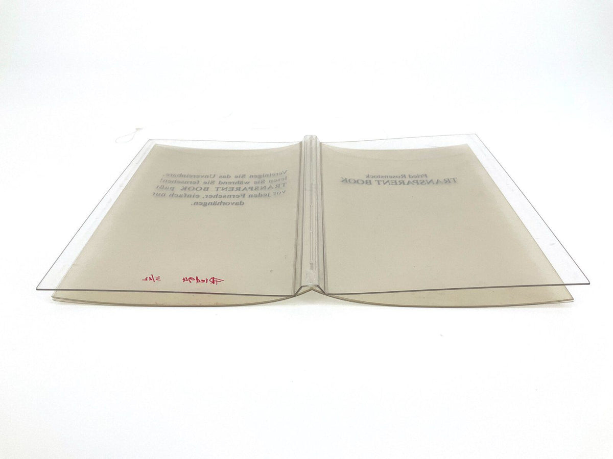 *KUNSTOBJEKT FRIED ROSENSTOCK TRANSPARENT BOOK KÜNSTLERBUCH 1994