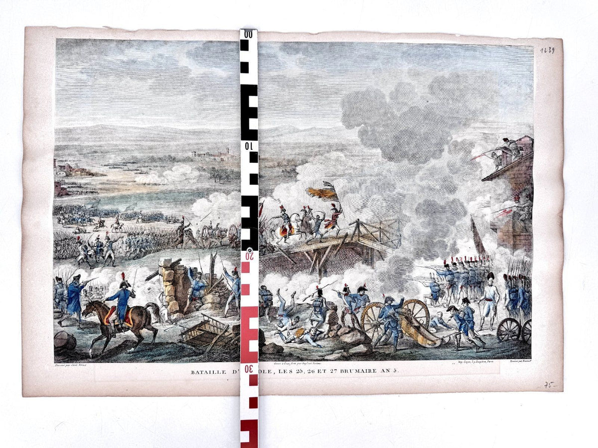 * GRAFIK RADIERUNG FRANKREICH NAPOLEON BATAILLE D’ARCOLE VERNET