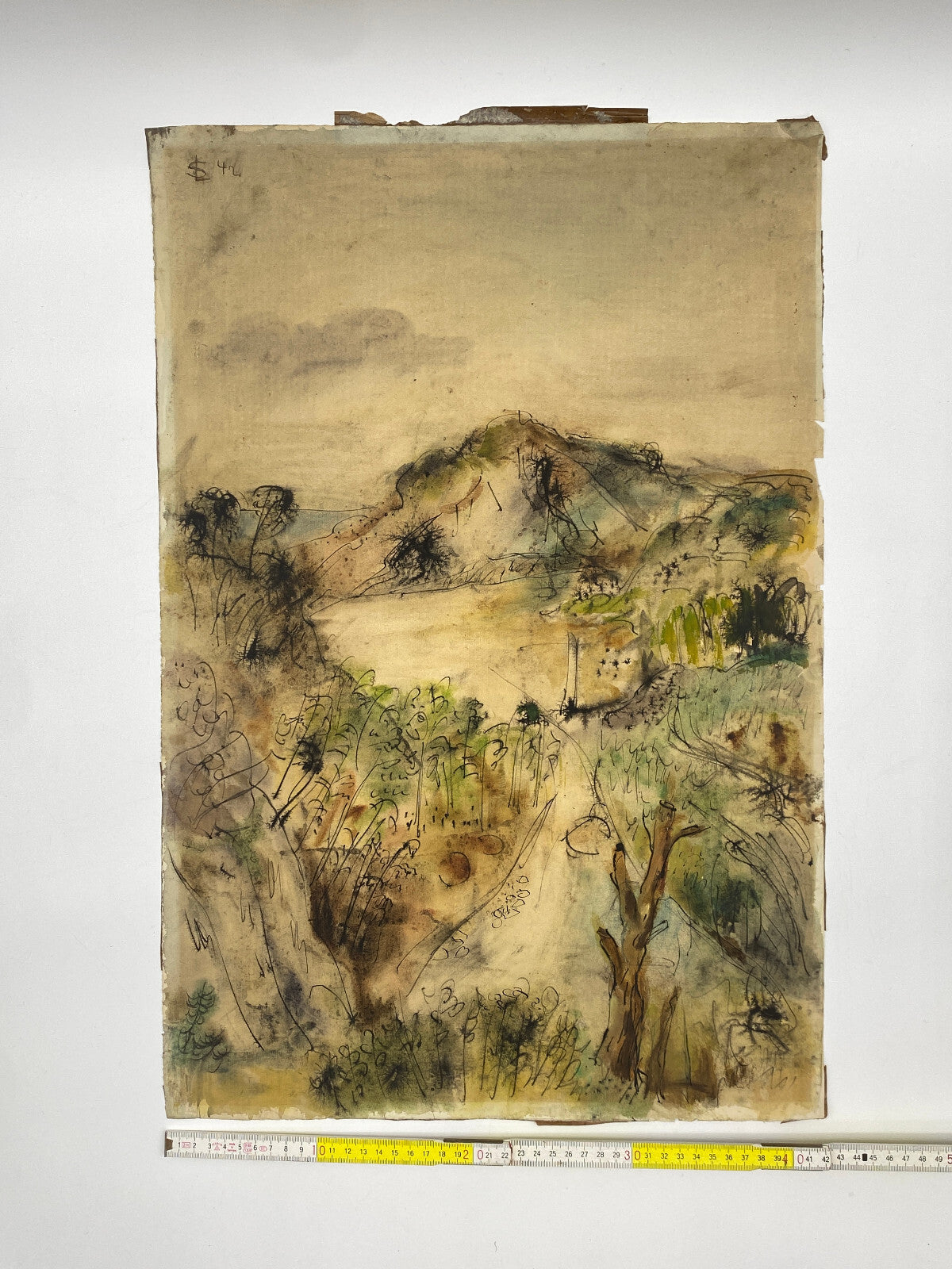 * SIEGMUND LYMPASIK GEMÄLDE MALEREI LANDSCHAFT MISCHTECHNIK TEMPERA TUSCHE
