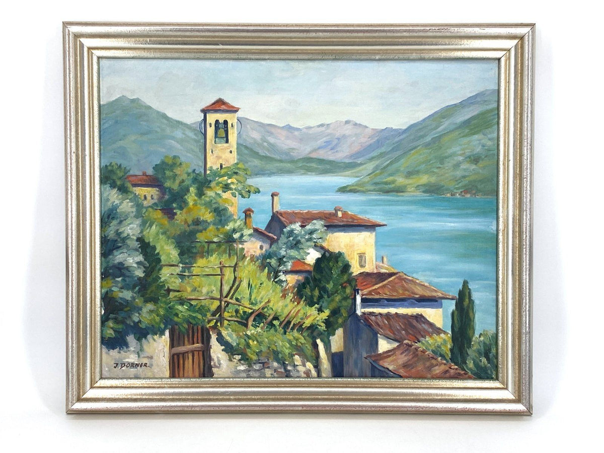 *ÖLGEMÄLDE GANDRIA LUGANO JOSEF DORNER LUGANERSEE 1936 LANDSCHAFT