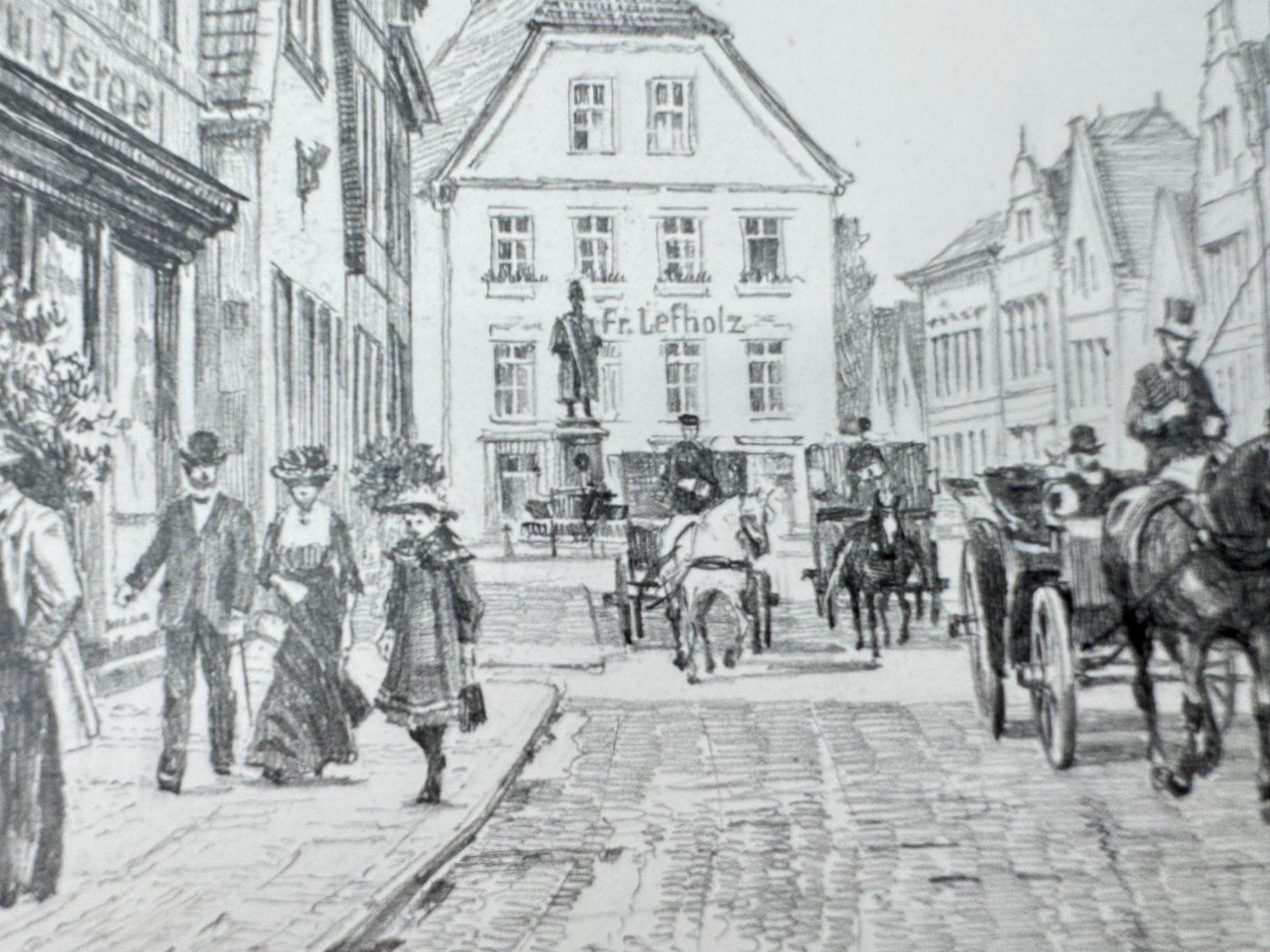 * HEINZ WEHLISCH ZEICHNUNG BURGSTEINFURT WASSERSTRAßE SIGNIERT