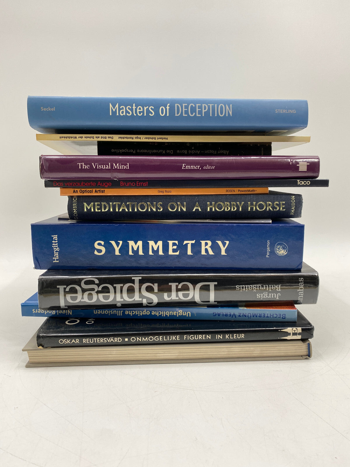 * KONVOLUT 13 BÜCHER BUCH OPTISCHE ILLUSIONEN SYMMETRIE FIGUREN