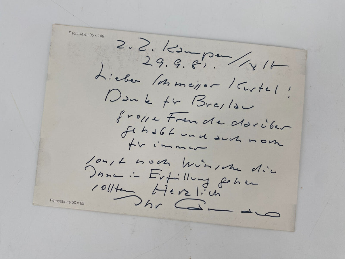 * CAMARO BILDER AQUARELLE GRAPHIK AUSSTELLUNGSKATALOG ADK 1969 WIDMUNG UNIKAT