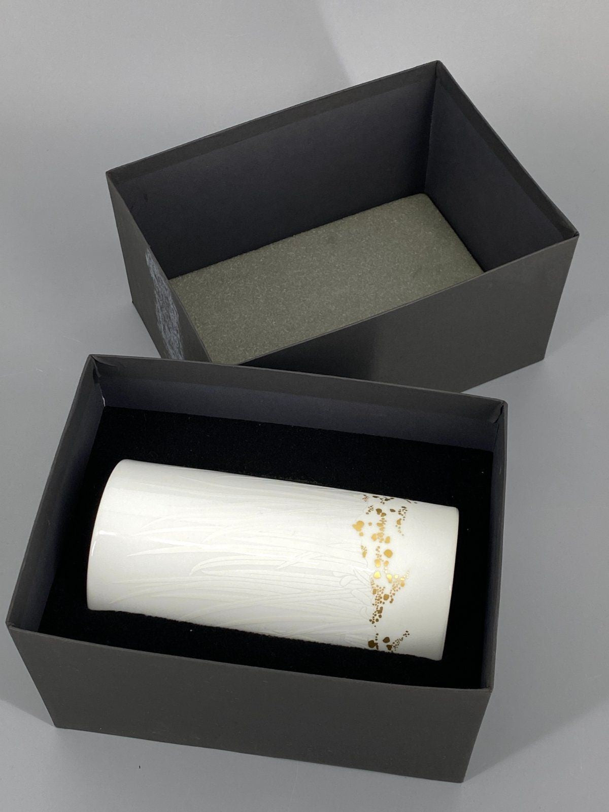 * ROSENTHAL PORZELLAN VASE WEIß GOLD GRÄSER MÜLLER BEHRENDT OVP