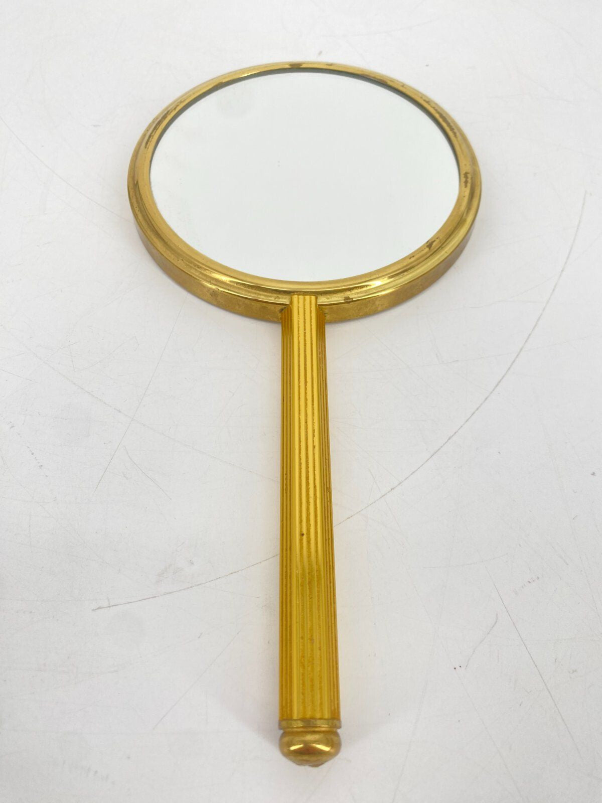 * HANDSPIEGEL KLASSISCH ORNAMENT 60ER GOLD VINTAGE SPIEGEL
