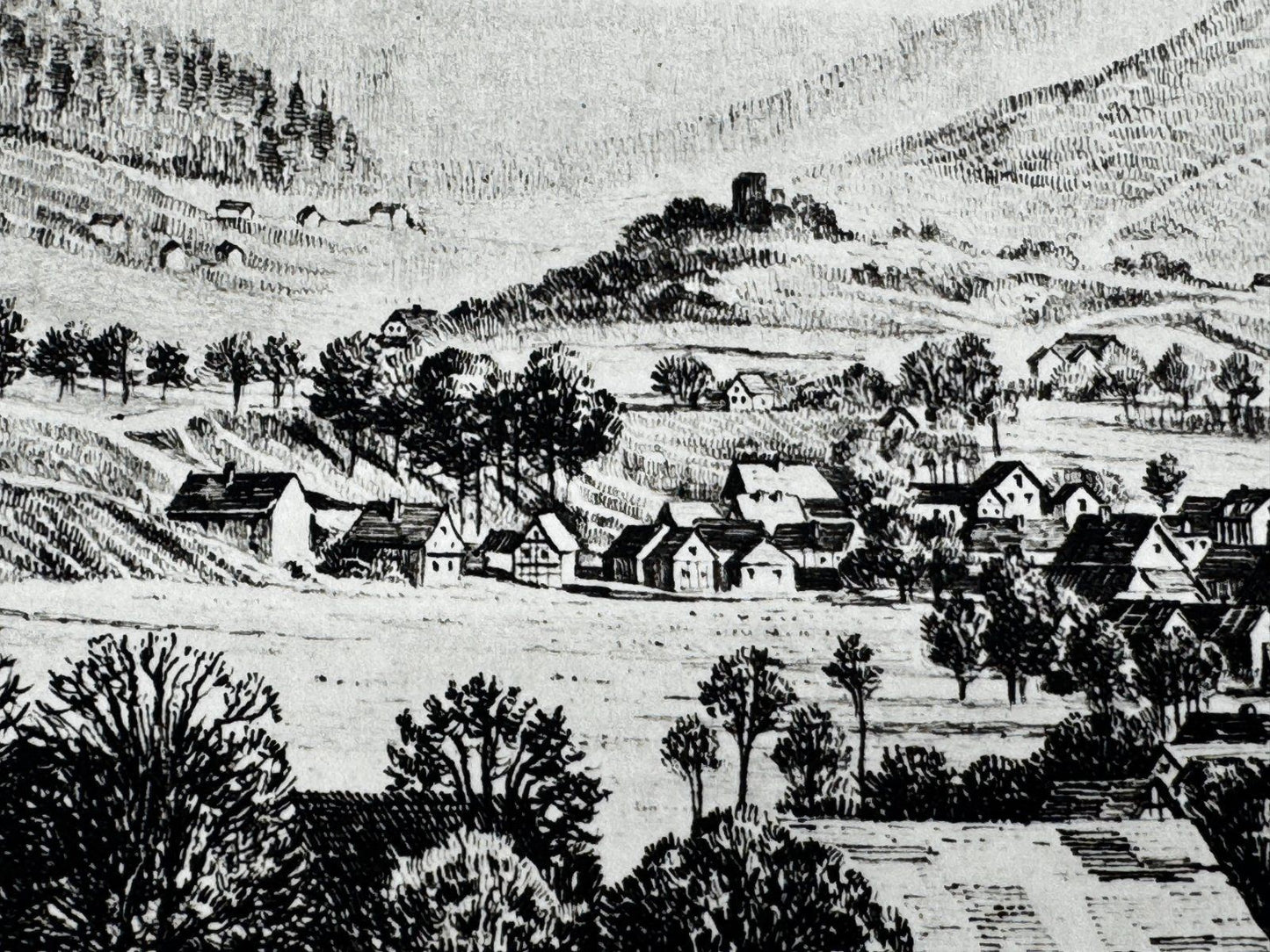 * HEINZ WEHLISCH ORIGINAL RADIERUNG LAUF UM 1910 ANSICHT