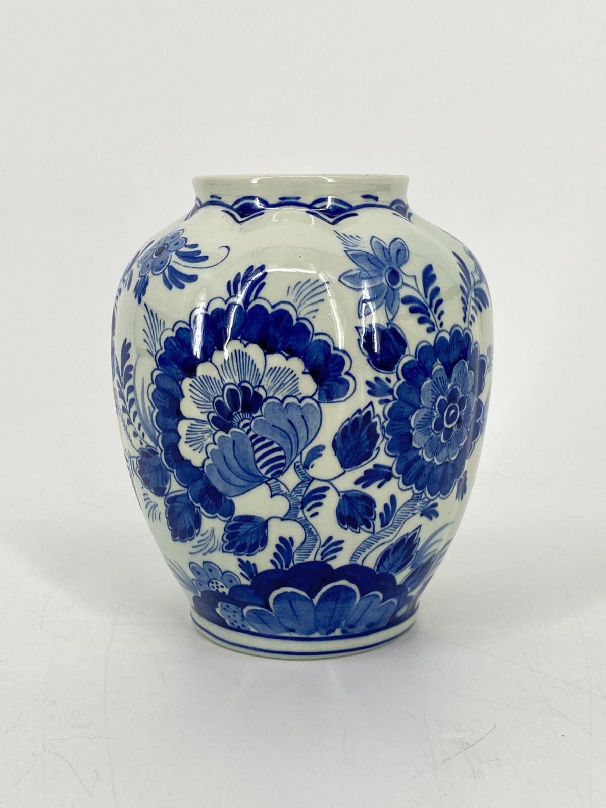* VASE DELFTER BLAU RAAM DELFTS BLAUW HOLLAND 50ER VINTAGE