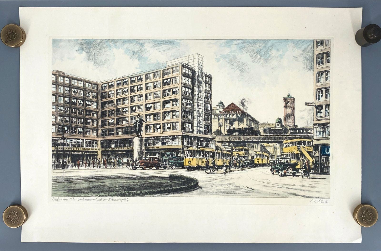 *#2 GRAFIK LITHOGRAFIE HEINZ WEHLISCH BERLIN ALEXANDERPLATZ 1930