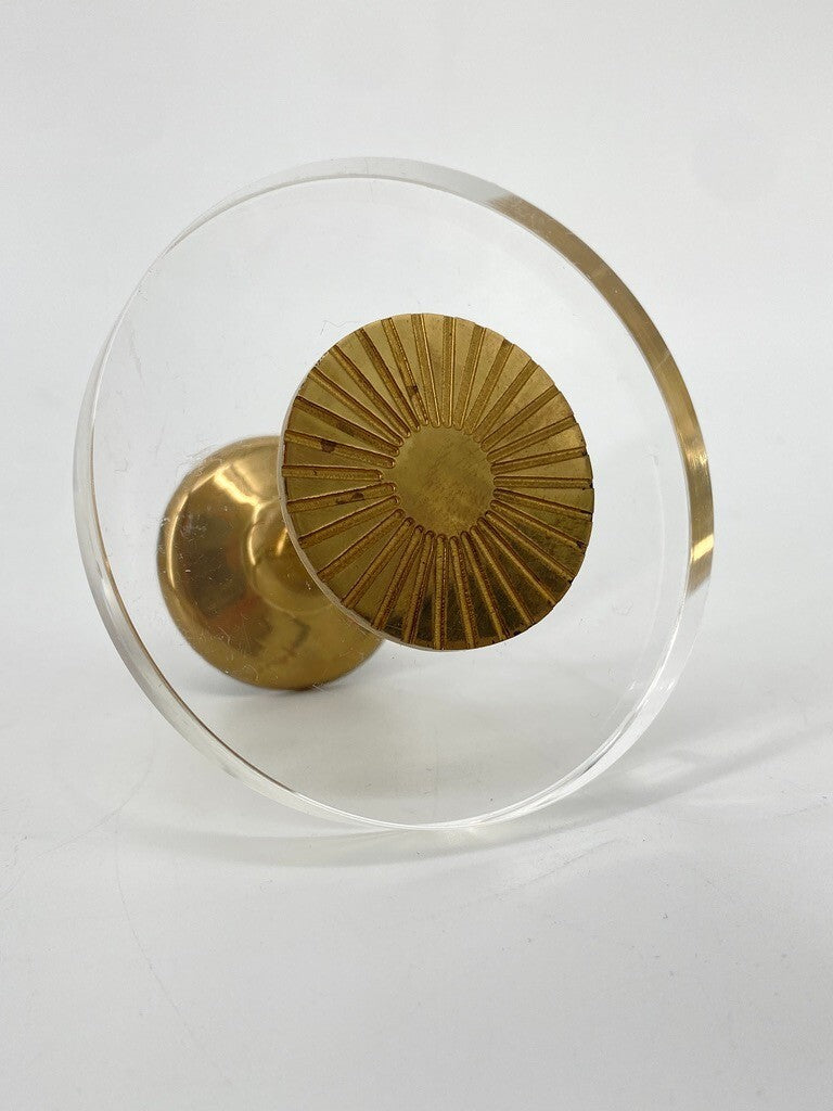 * 5 x PLEXIGLAS PLEXI MESSING GARDEROBENHAKEN VINTAGE MÖBELGRIFF 60ER