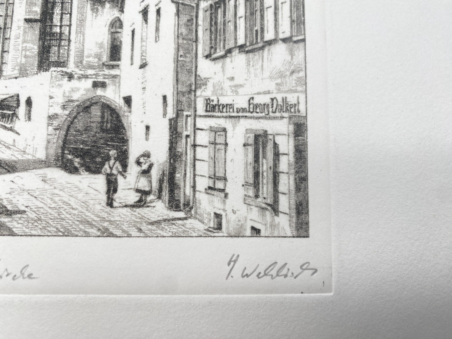 HEINZ WEHLISCH RADIERUNG PAPPENHEIM AUGUSTINERKLOSTER SIGNIERT