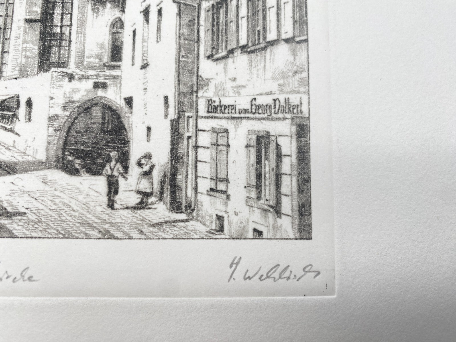 HEINZ WEHLISCH RADIERUNG PAPPENHEIM AUGUSTINERKLOSTER SIGNIERT