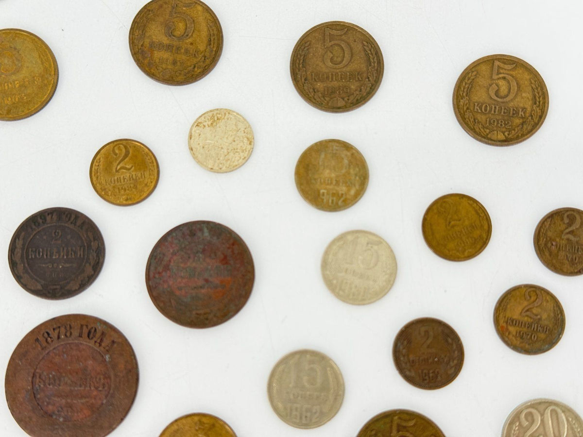 KONVOLUT RUSSLAND CCCP 1904 BIS IN DIE 90er UDSSR KOPEKEN MÜNZEN