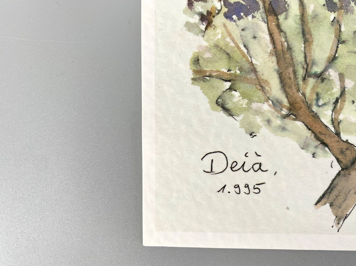 * GRAFIK OFFSET DEIÀ MALLORCA SPANIEN TOM D’ELVERT AQUARELL 1995