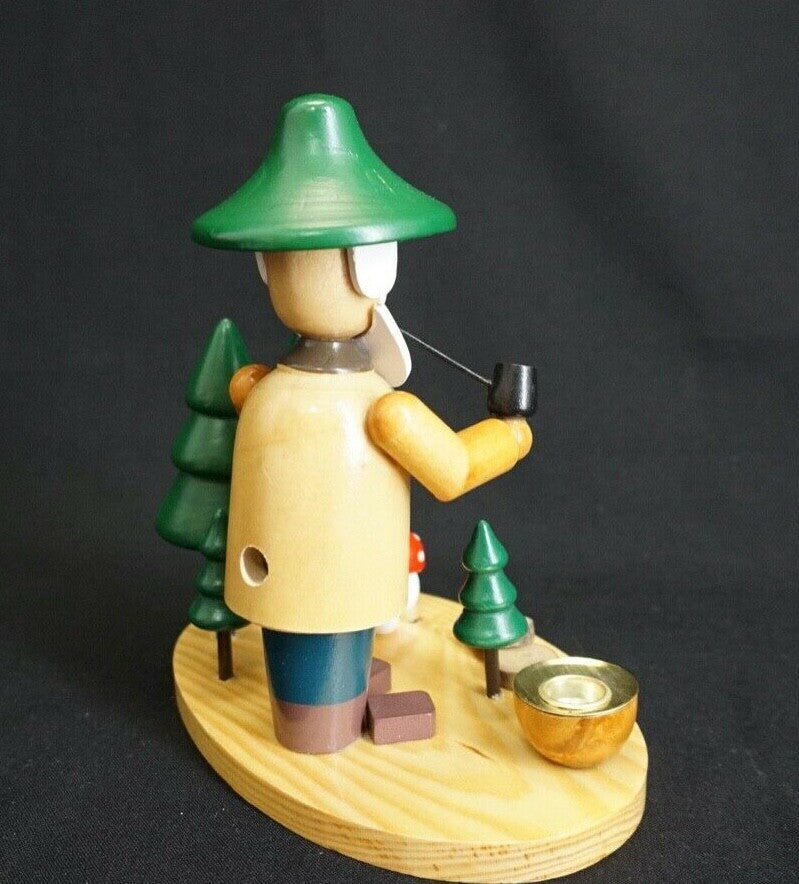 RÄUCHERMÄNNCHEN HOLZMICHEL FÜR RÄUCHERKERZEN KERZENHALTER ERZGEBIRGE KERZEN