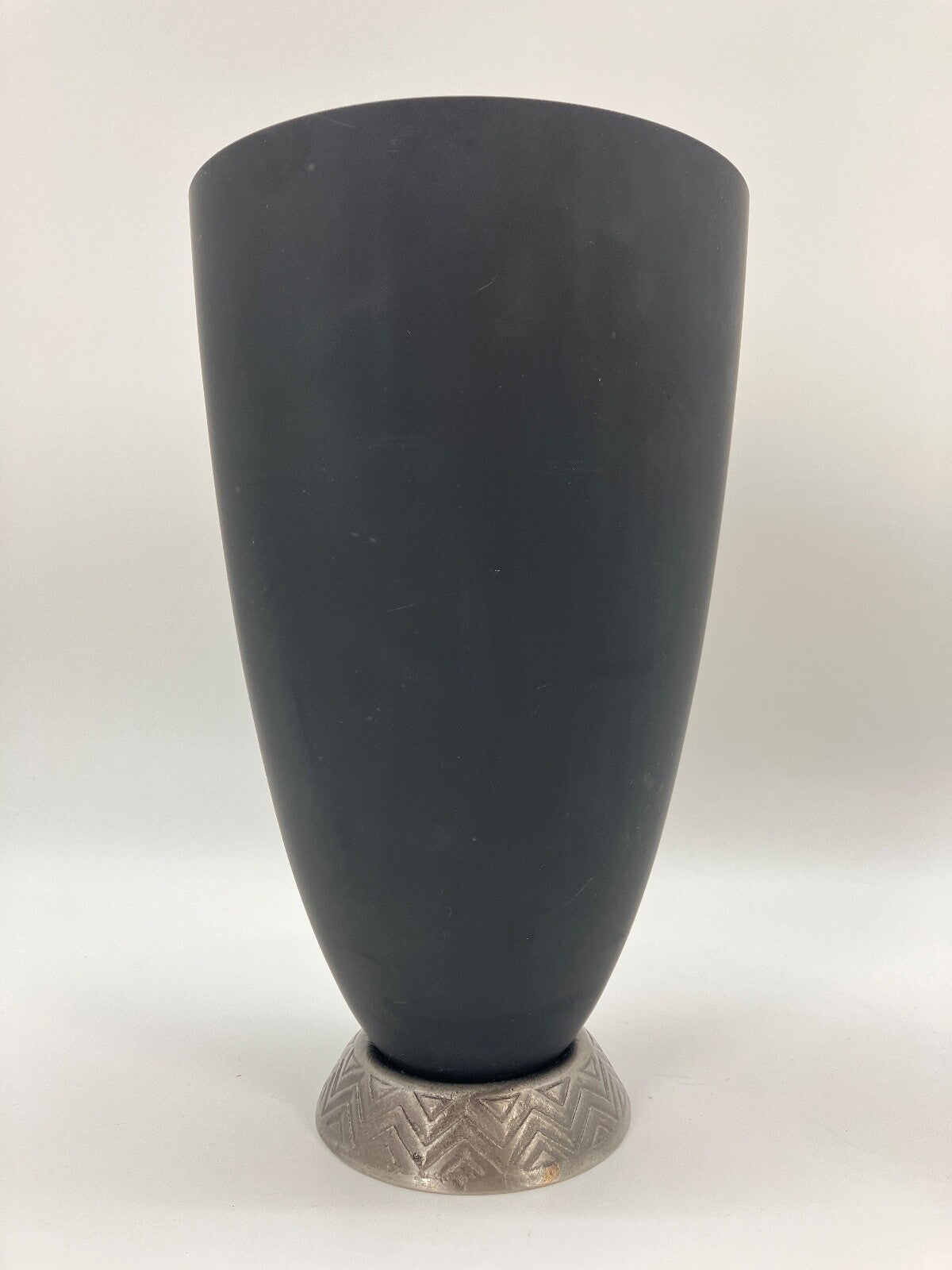 *PAAR POSTMODERNE MEMPHIS POMO VASE GLAS SCHWARZ 1980er 90er