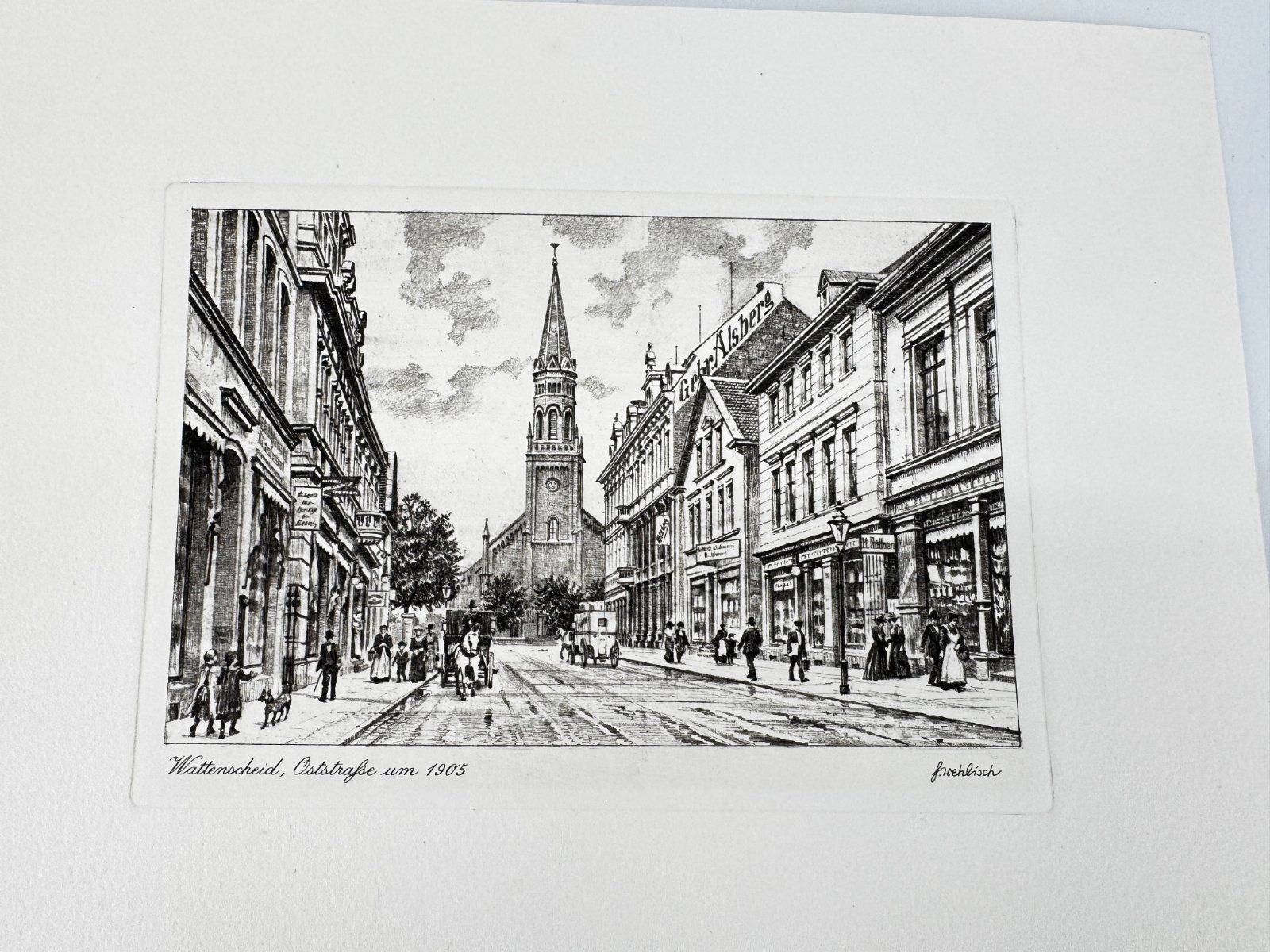 * HEINZ WEHLISCH ORIGINAL RADIERUNG WATTENSCHEID OSTSTRAßE 1905