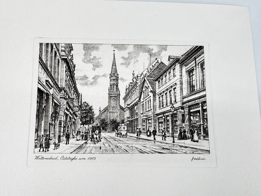 * HEINZ WEHLISCH ORIGINAL RADIERUNG WATTENSCHEID OSTSTRAßE 1905