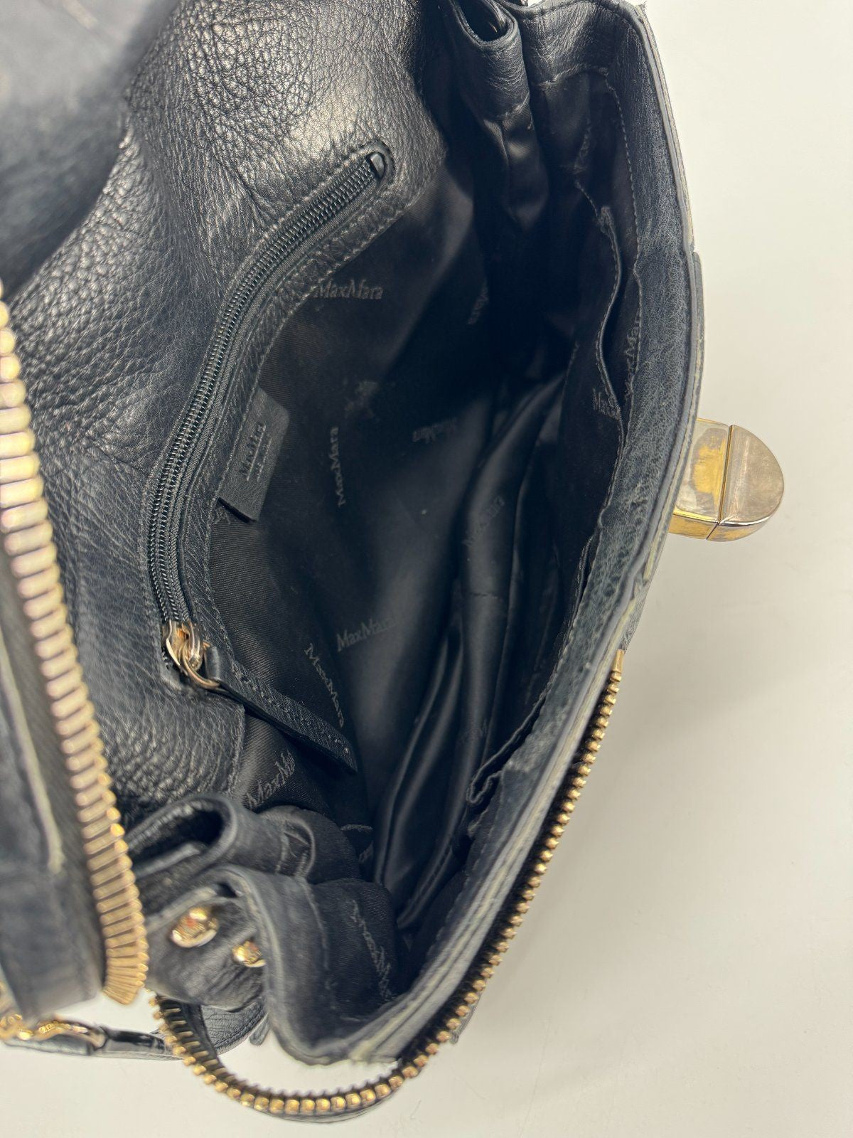 MAX MARA DAMEN HANDTASCHE  SCHULTERTASCHE UMHÄNGETASCHE BAG LEDER