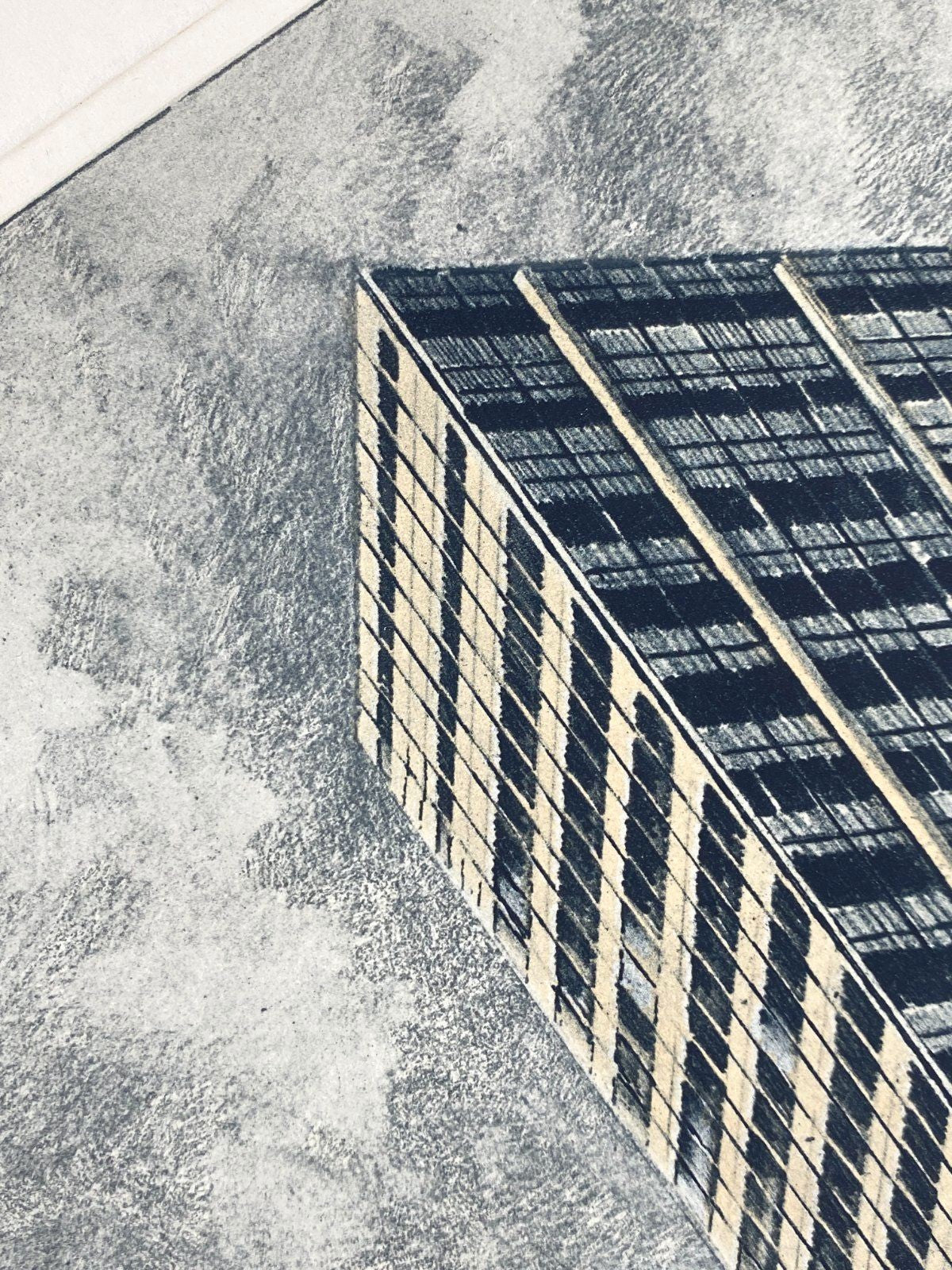 *GRAFIK LITHOGRAFIE HEINZ WEHLISCH LEVERKUSEN BAYER HOCHHAUS ORIGINAL