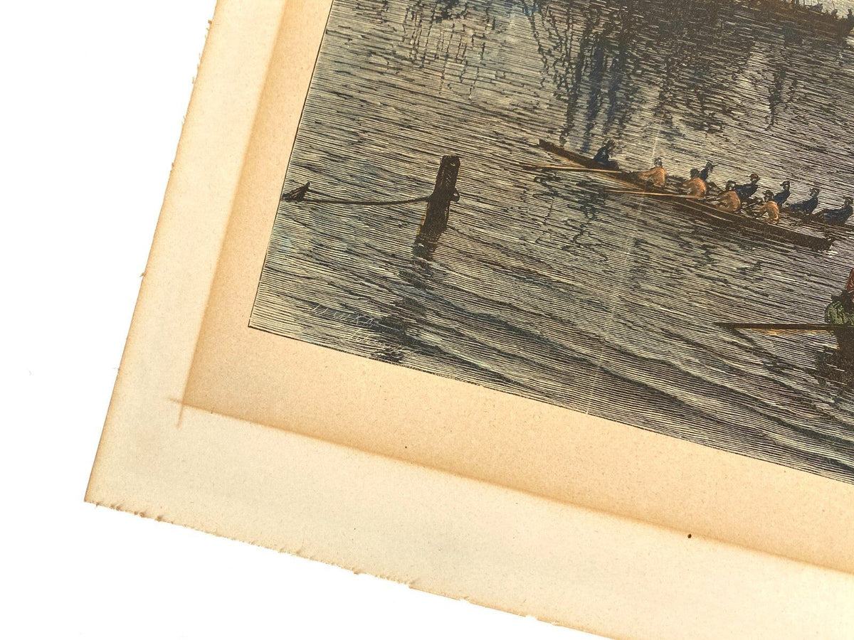 *GRAFIK DER ALTE JUNGFERNSTIEG DRUCK HAMBURG C. OESTERLEY 1875