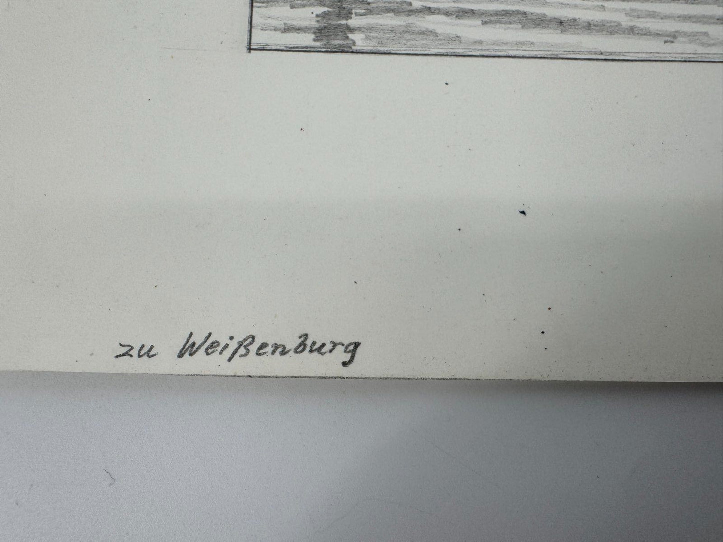 * HEINZ WEHLISCH ZEICHNUNG ZU WEIßENBURG ANSICHT SIGNIERT