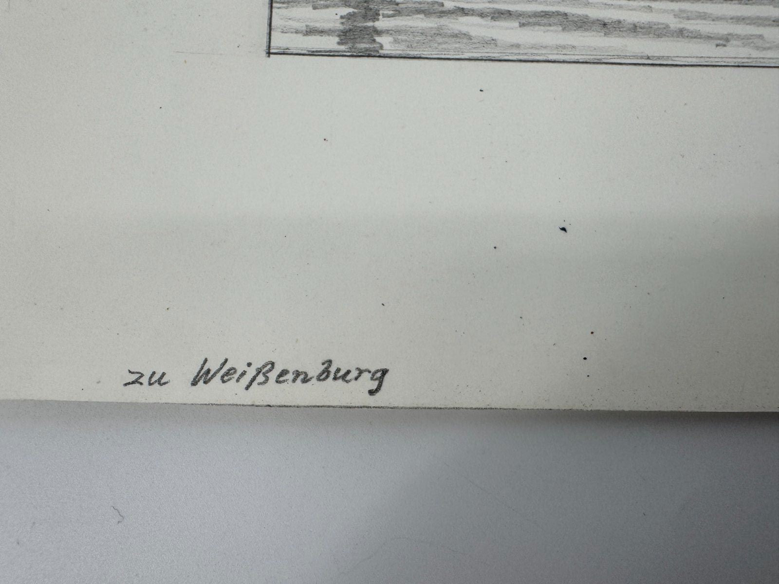 * HEINZ WEHLISCH ZEICHNUNG ZU WEIßENBURG ANSICHT SIGNIERT