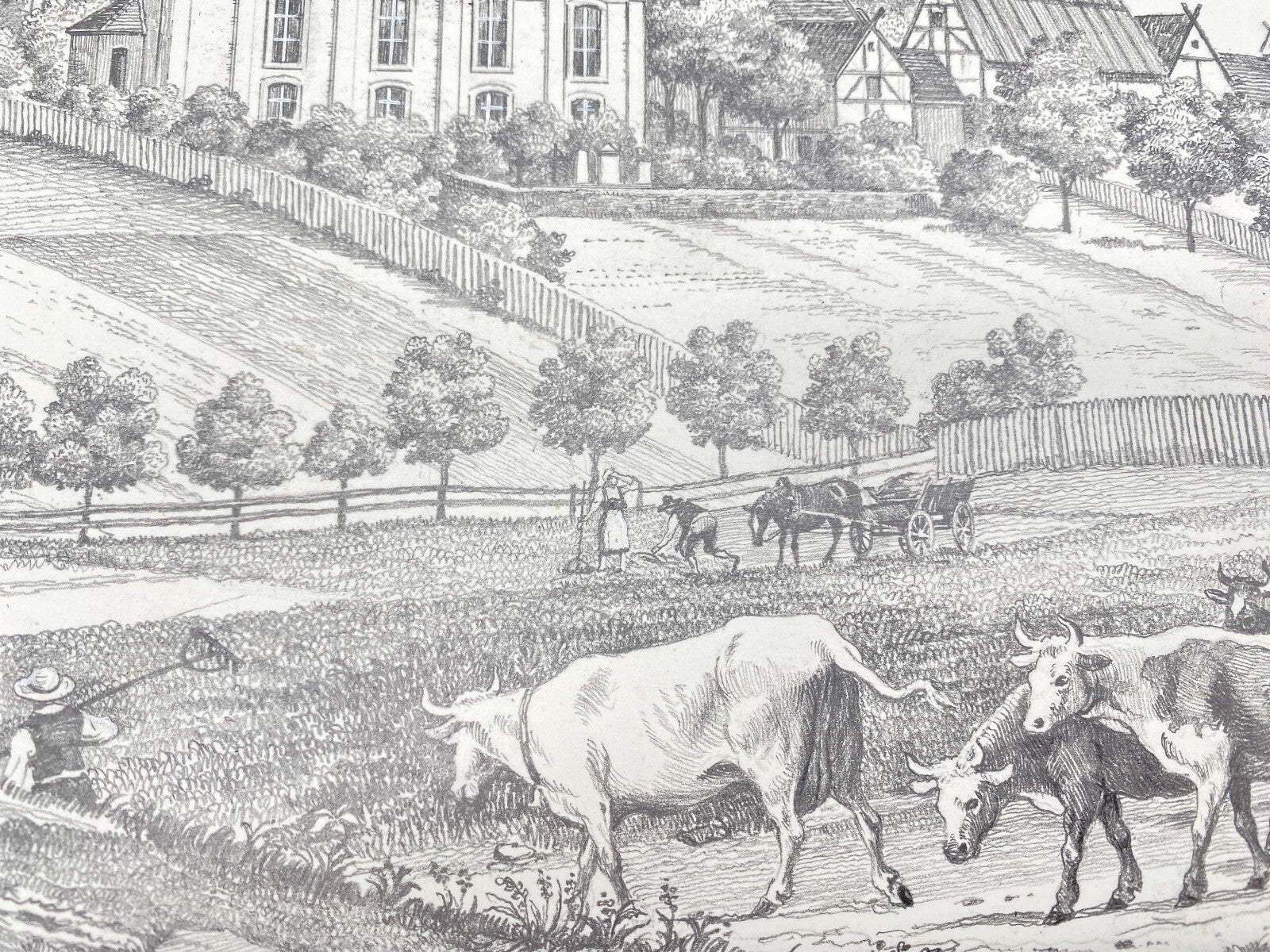 DEUTSCHER KÜNSTLER HEINZ WEHLISCH DORFKIRCHE DORFKIRCHE SCHÖNEBERG 1840 SIGNIERT