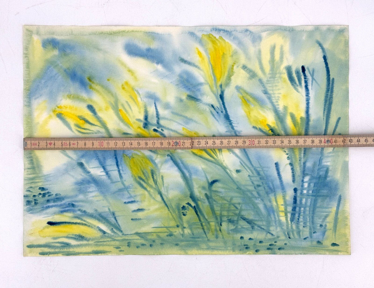 *15x GEMÄLDE AQUARELL NATUR BLUMEN LANDSCHAFT ABSTRAKT FARBENFROH