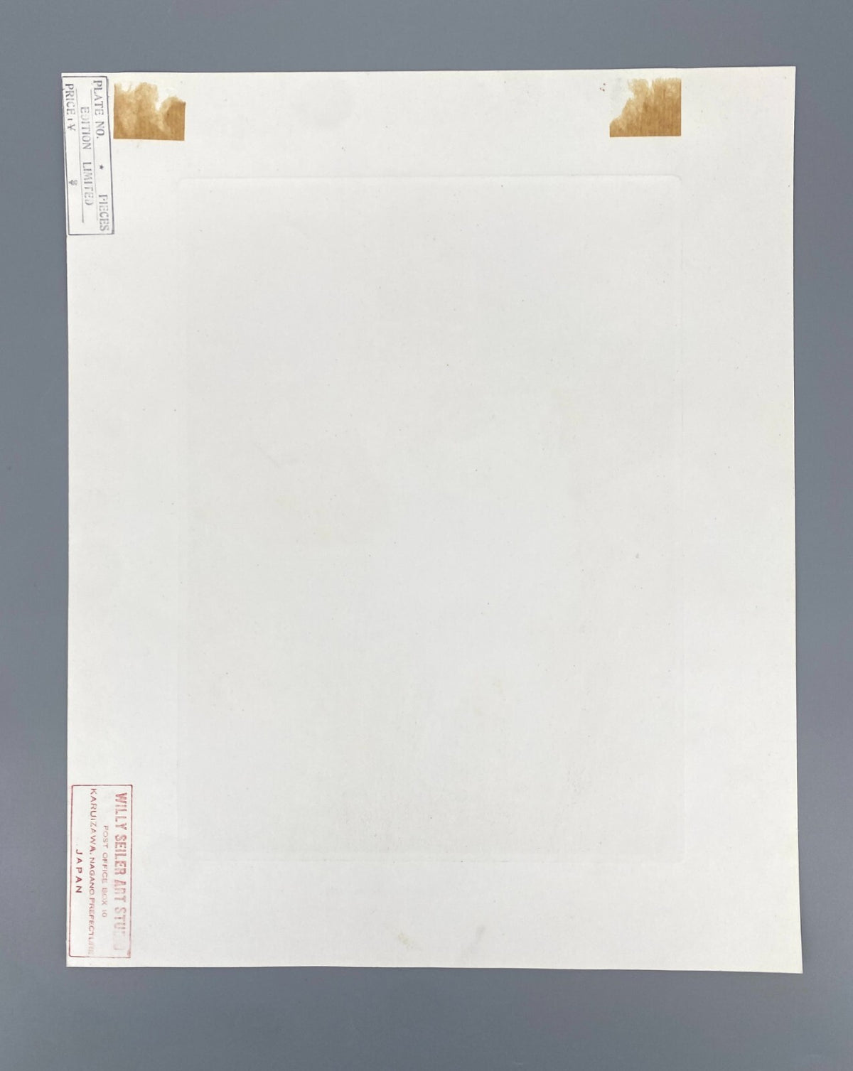 *WILLY SEILER RADIERUNG GRAFIK POST WAR JAPAN 40ER OLD INDIAN KALTNADEL ORIGINAL