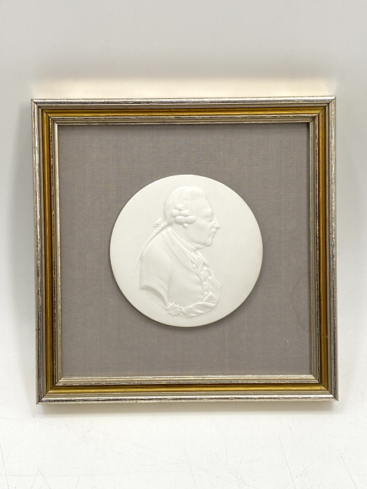* PORZELLAN RELIEF PORTRAIT PROFIL FRIEDRICH WILHELM I GERAHMT PORTRÄT VINTAGE