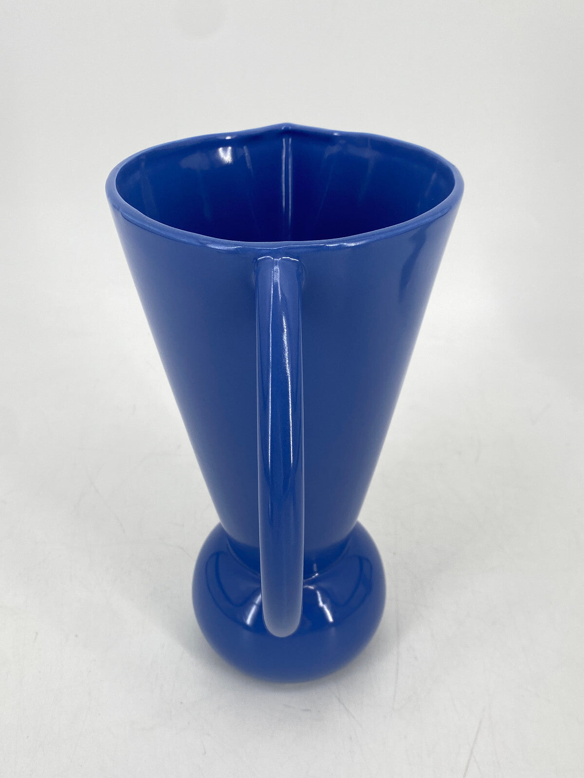 * KERAMIK 80ER JAHRE KRUG KARAFFE VASE BLAU GRAU VINTAGE POST MODERN