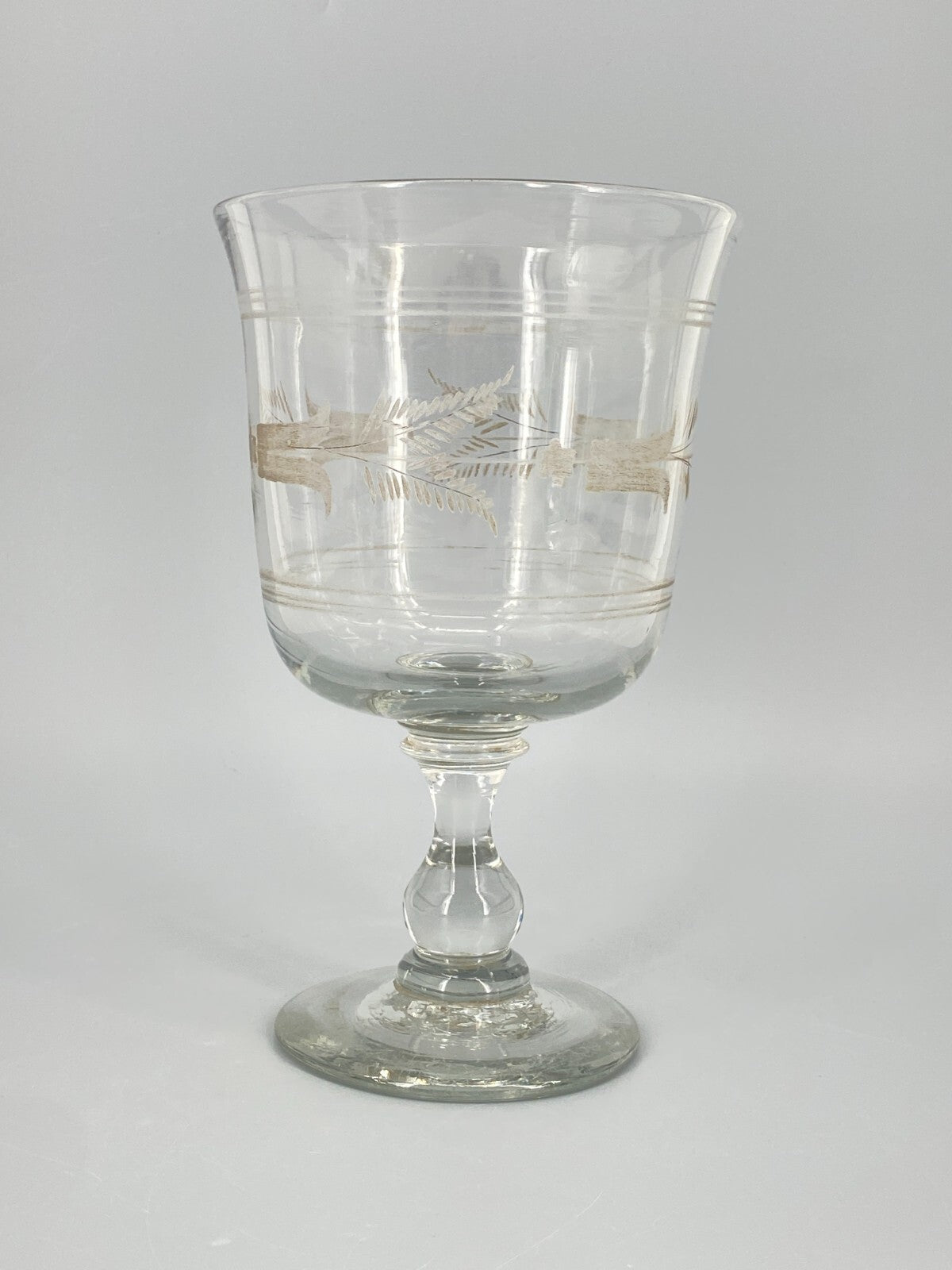 * PRUNKGLAS 23 CM POKAL GROßES GLAS VASE KELCH ANTIK GESCHLIFFEN