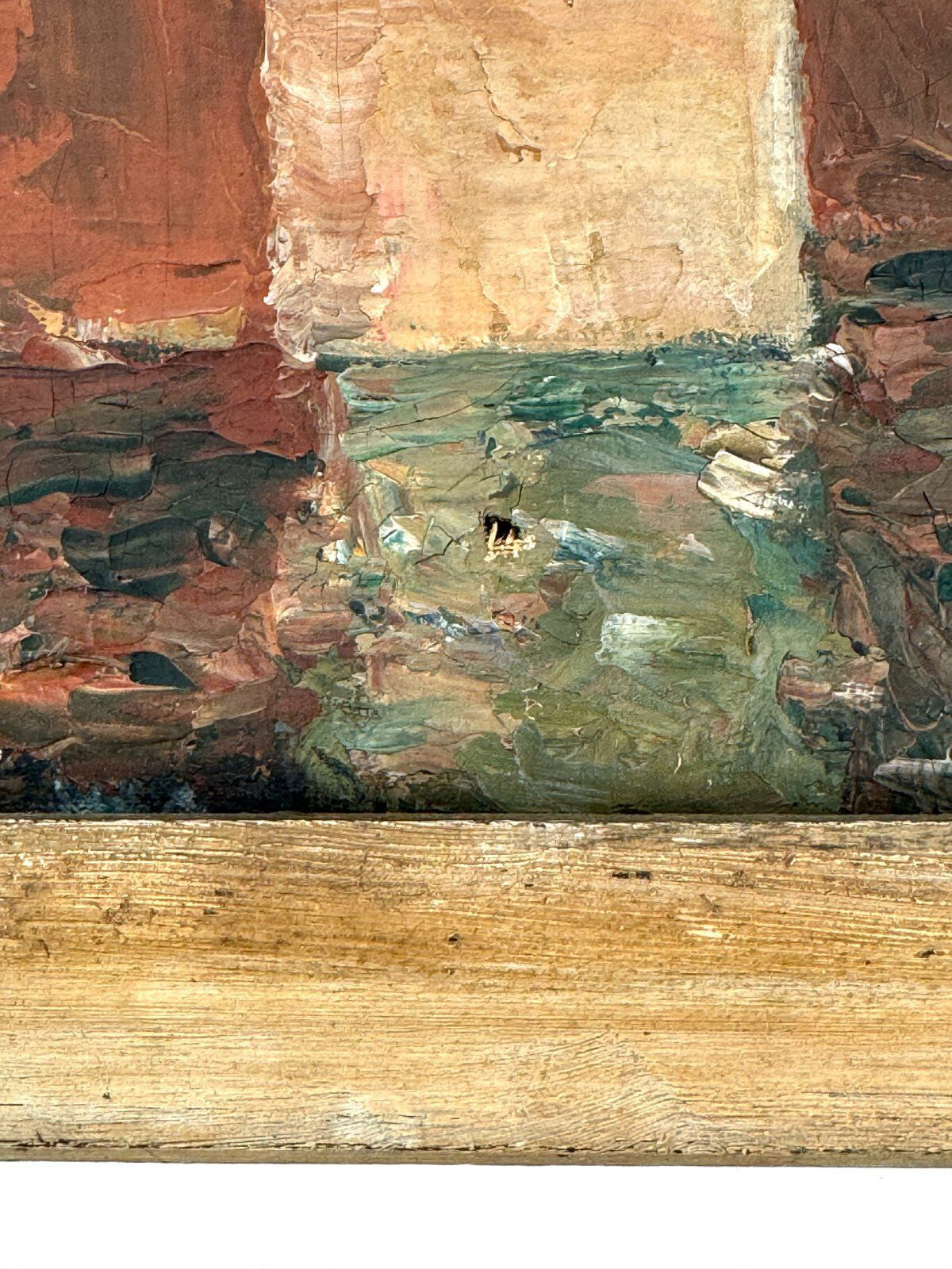 *ÖLGEMÄLDE PIERRE DUBOIS HAMBURGER HAFEN KEHRWIEDERSPITZE LEINWAN