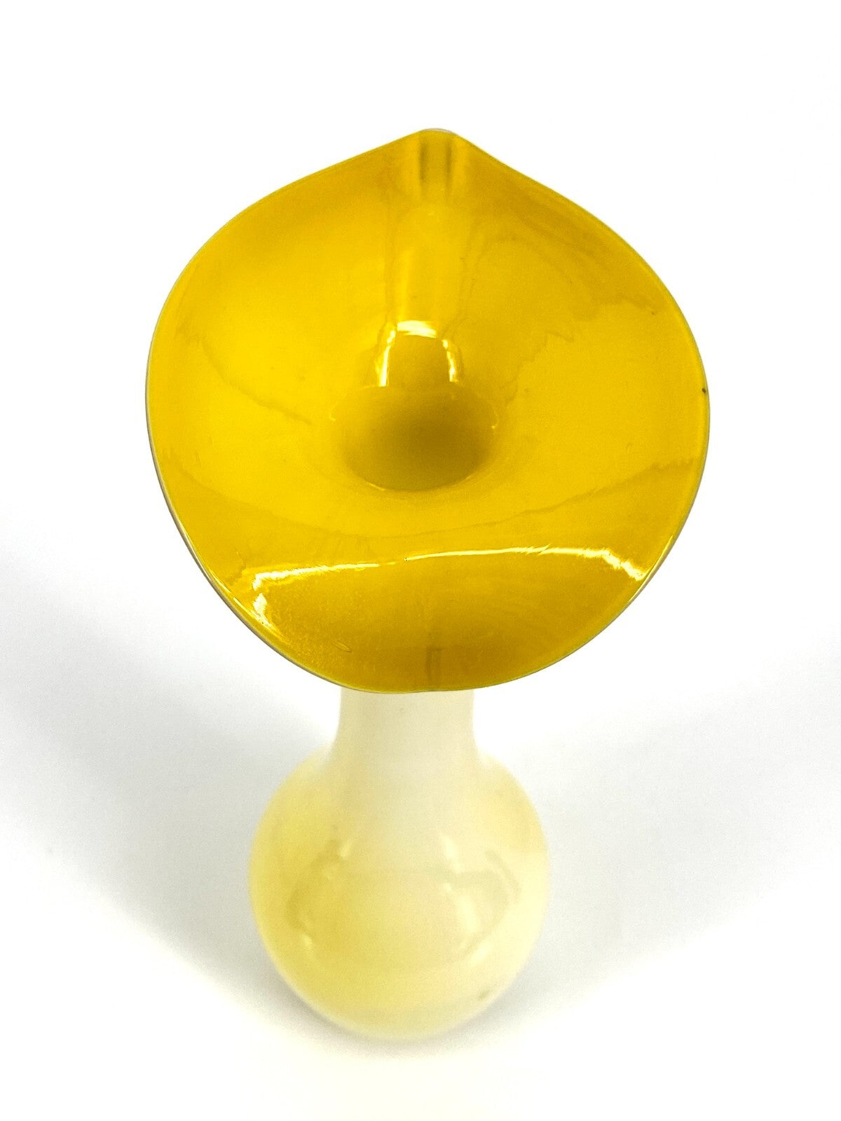 * VASE GLAS JACK IN THE PULPIT GELB 60ER MURANO LILY FLORAL