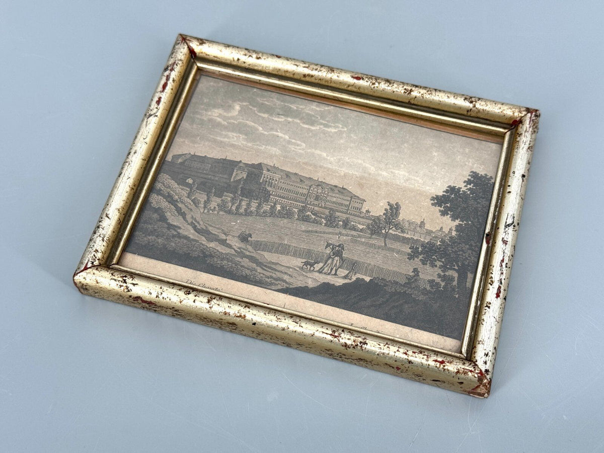 *DRUCKGRAFIK AQUATINTA BERLIN CHARITÉ 1800 ANTIK GERAHMT CALAU